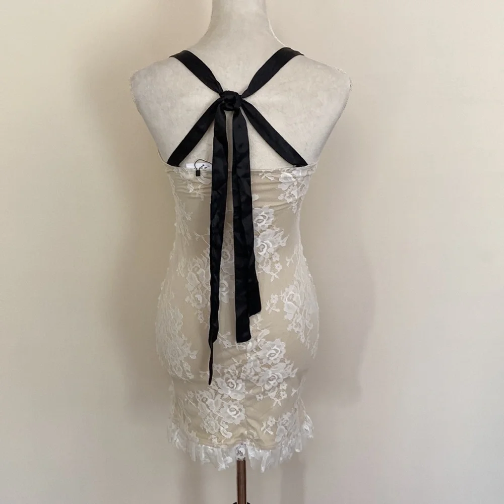 NWT Lace Mini Dress with Multi-Way Straps